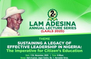 Ibadan Hosts 2nd Lam Adesina Annual Lecture as Leaders Converge on Citizen’s Education and Good Governance