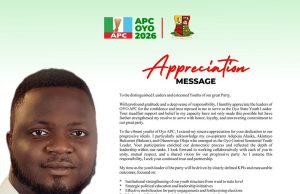 Oyo APC Youth Leader Vows to Reclaim State, Dislodge PDP Administration
